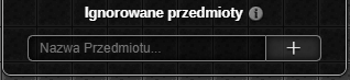 Lista ignorowanych przedmiotów